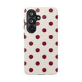 BURGUNDY POLKA DOTS