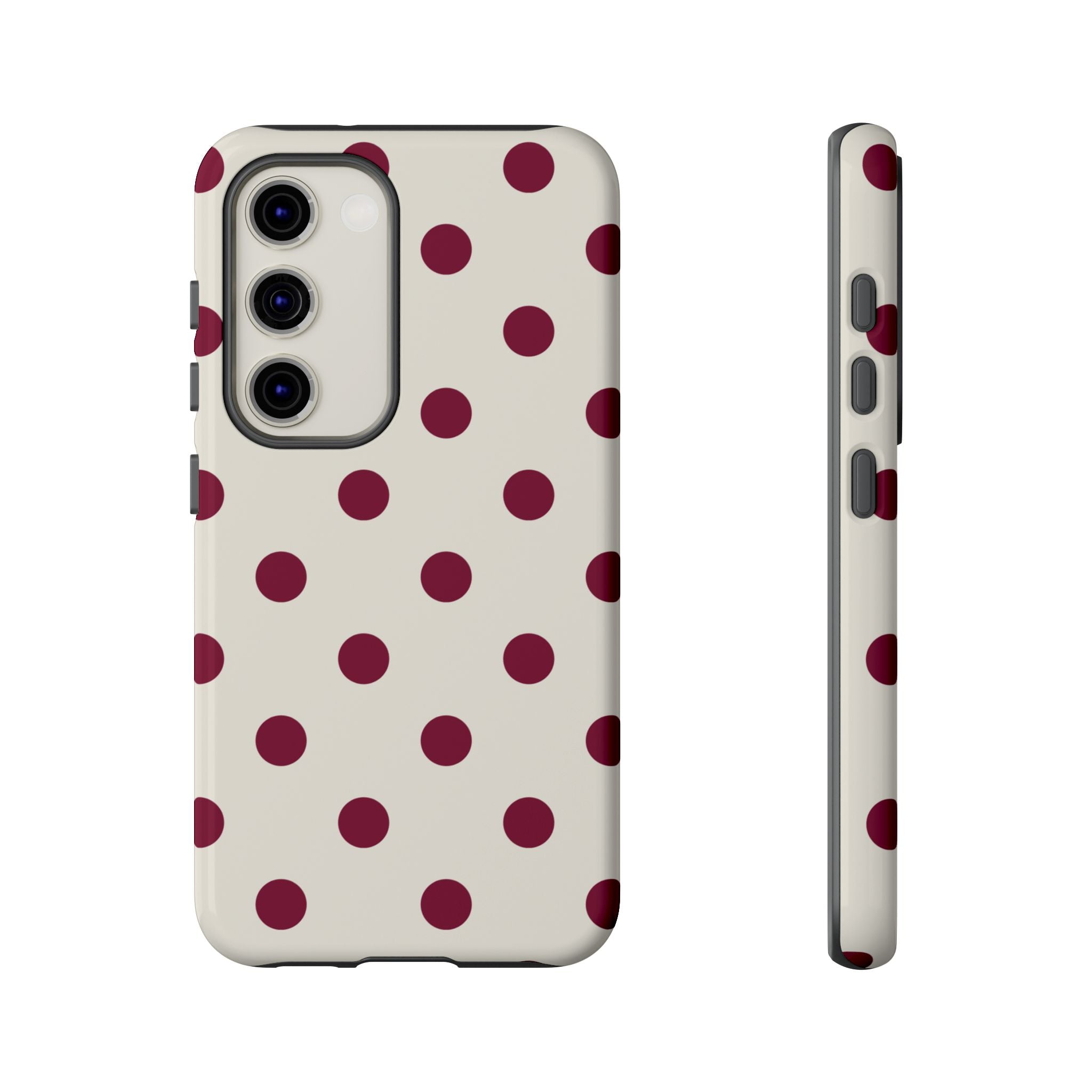 BURGUNDY POLKA DOTS