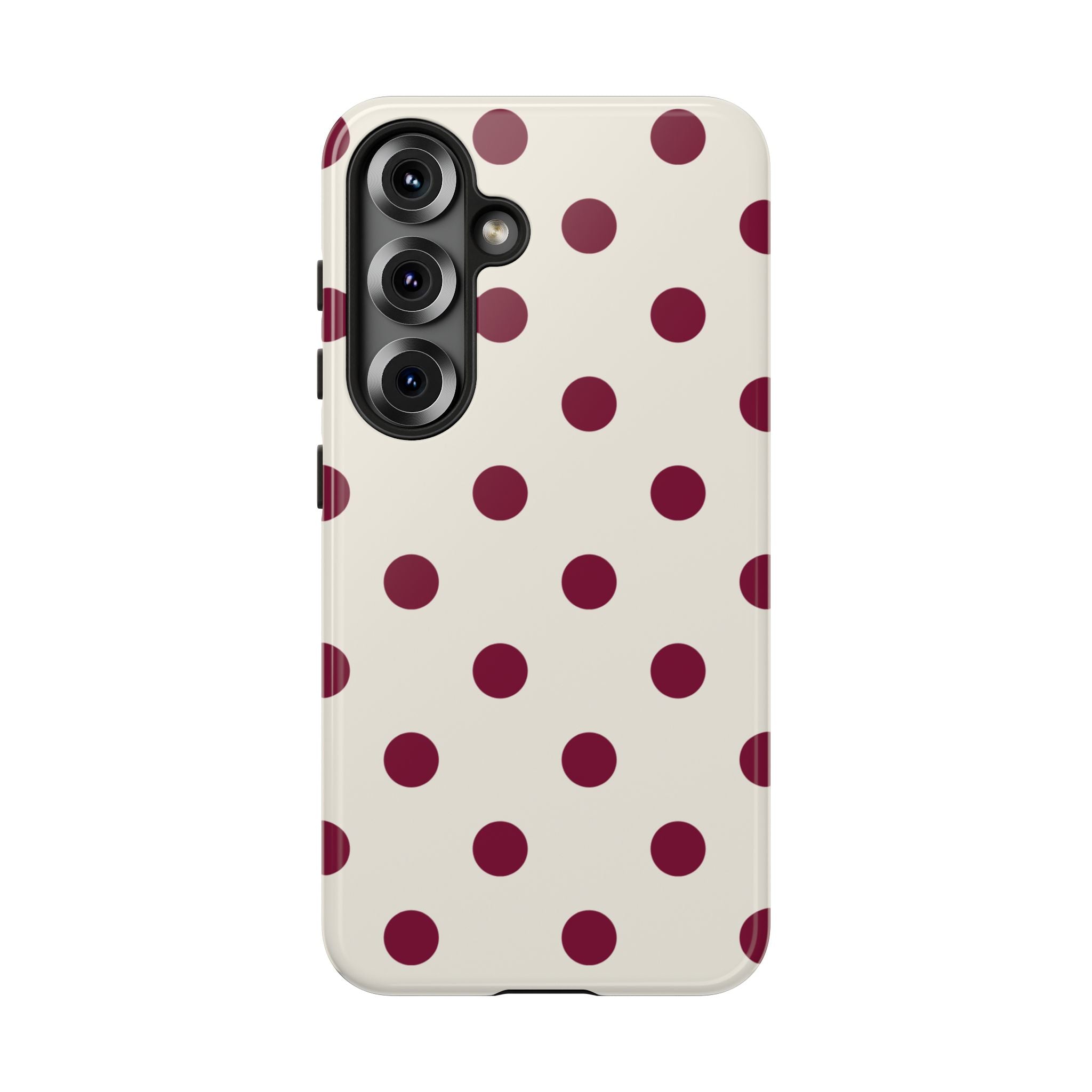 BURGUNDY POLKA DOTS