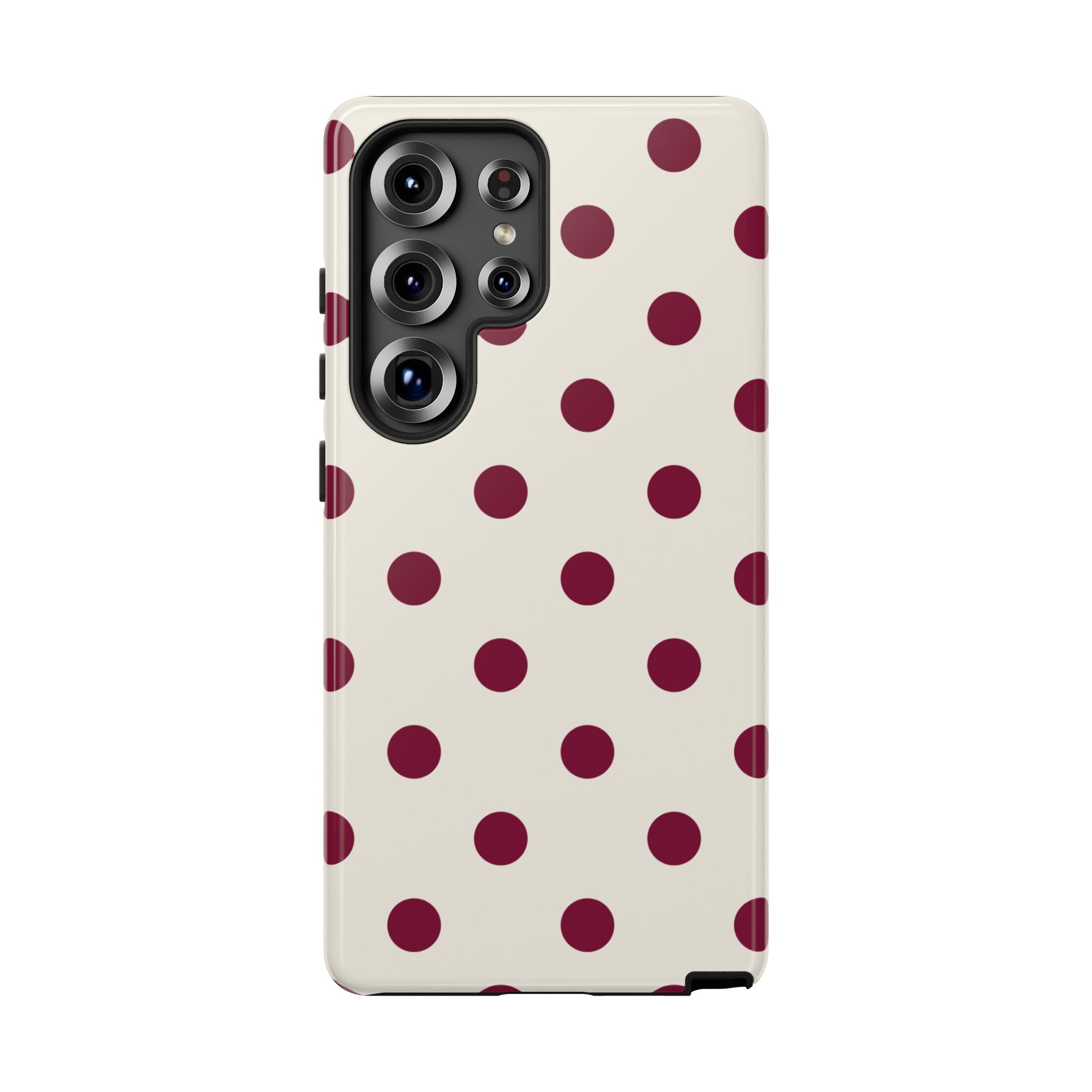 BURGUNDY POLKA DOTS