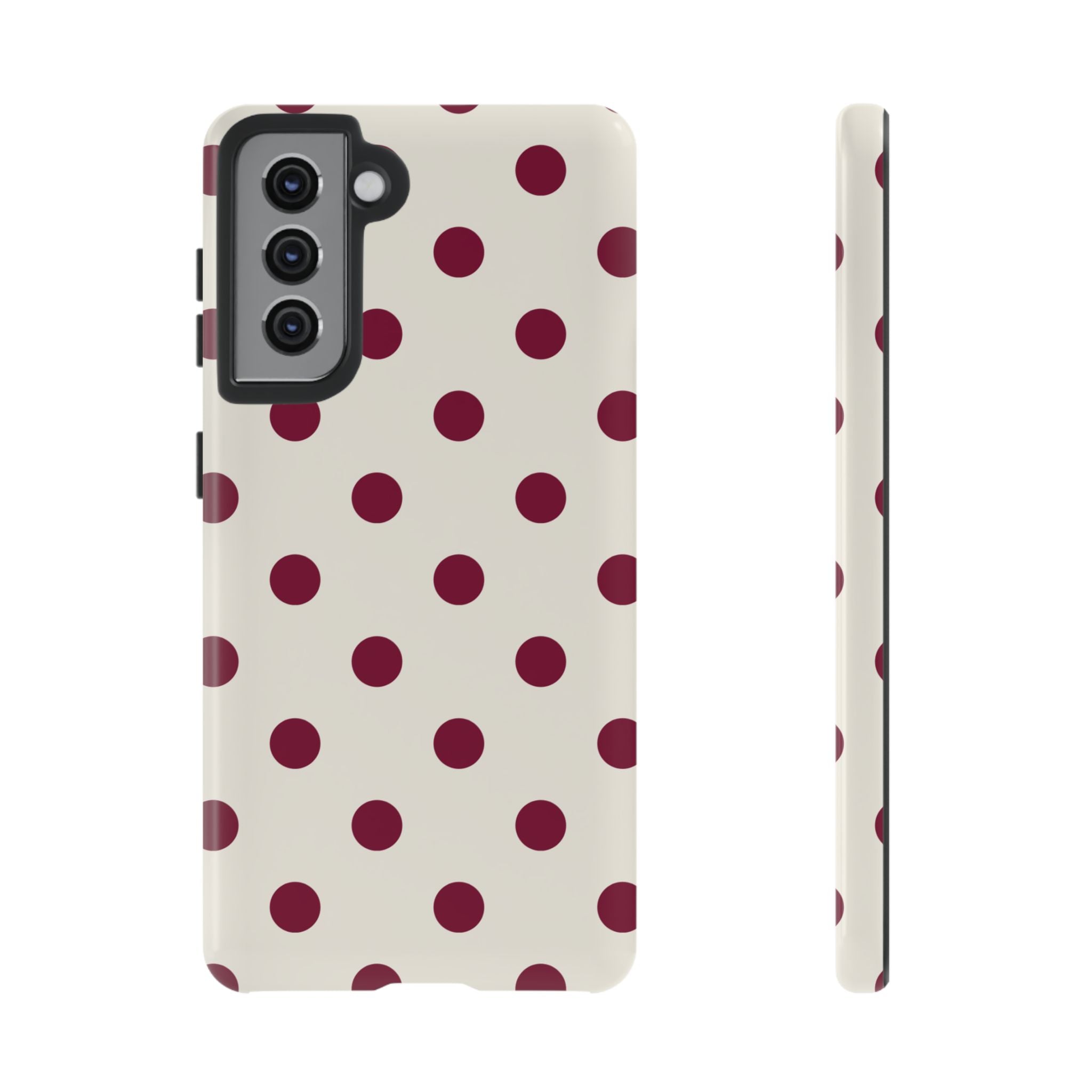BURGUNDY POLKA DOTS