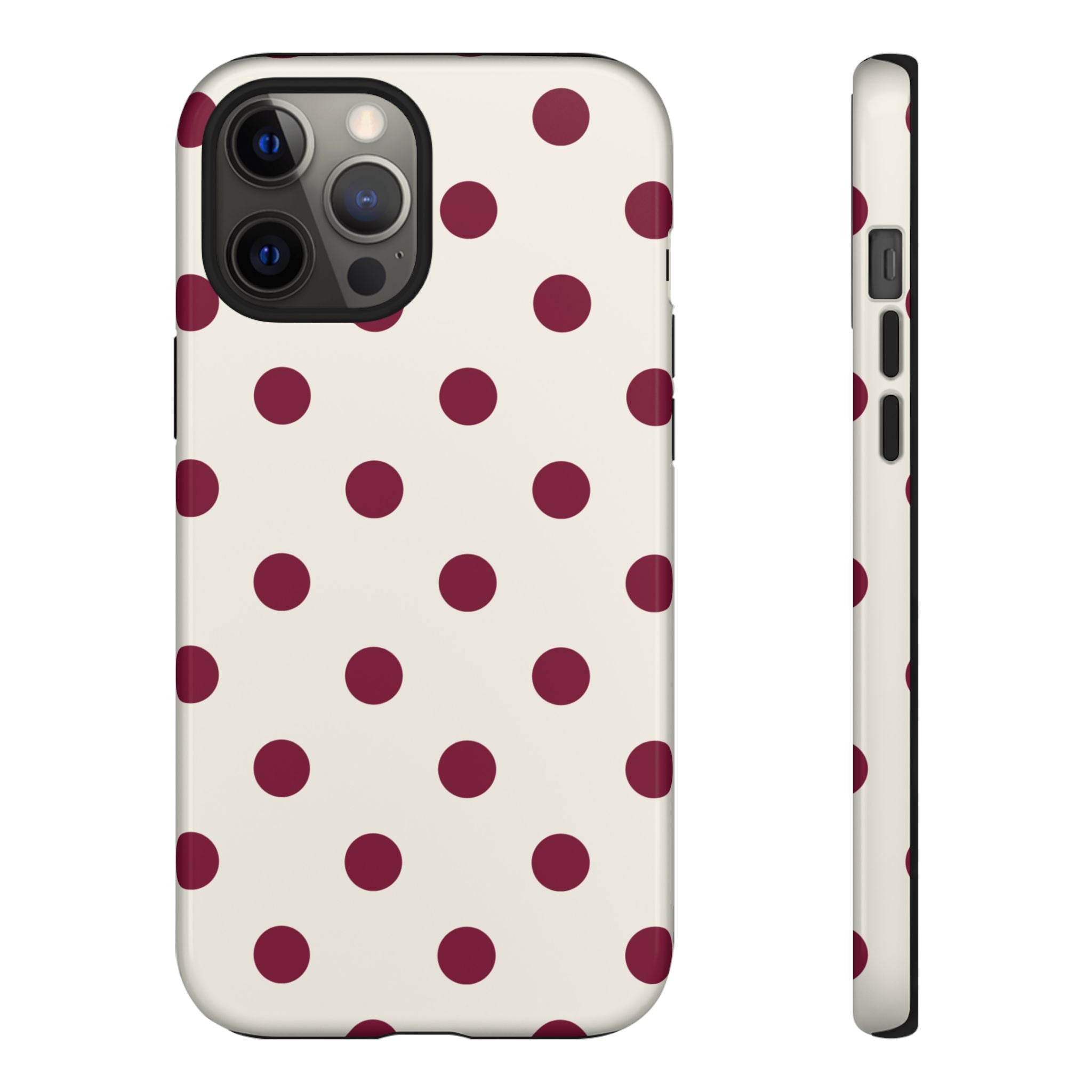 BURGUNDY POLKA DOTS