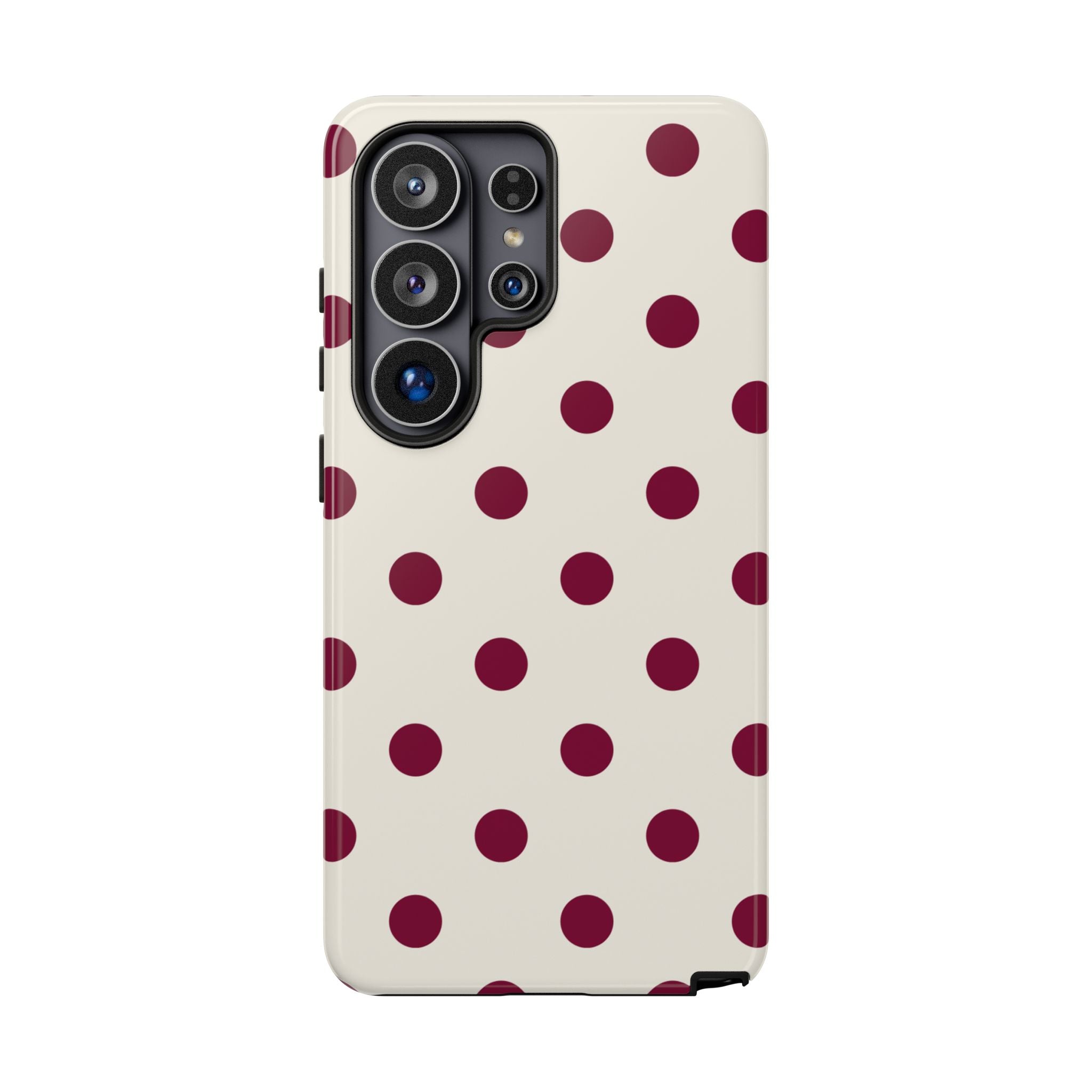 BURGUNDY POLKA DOTS