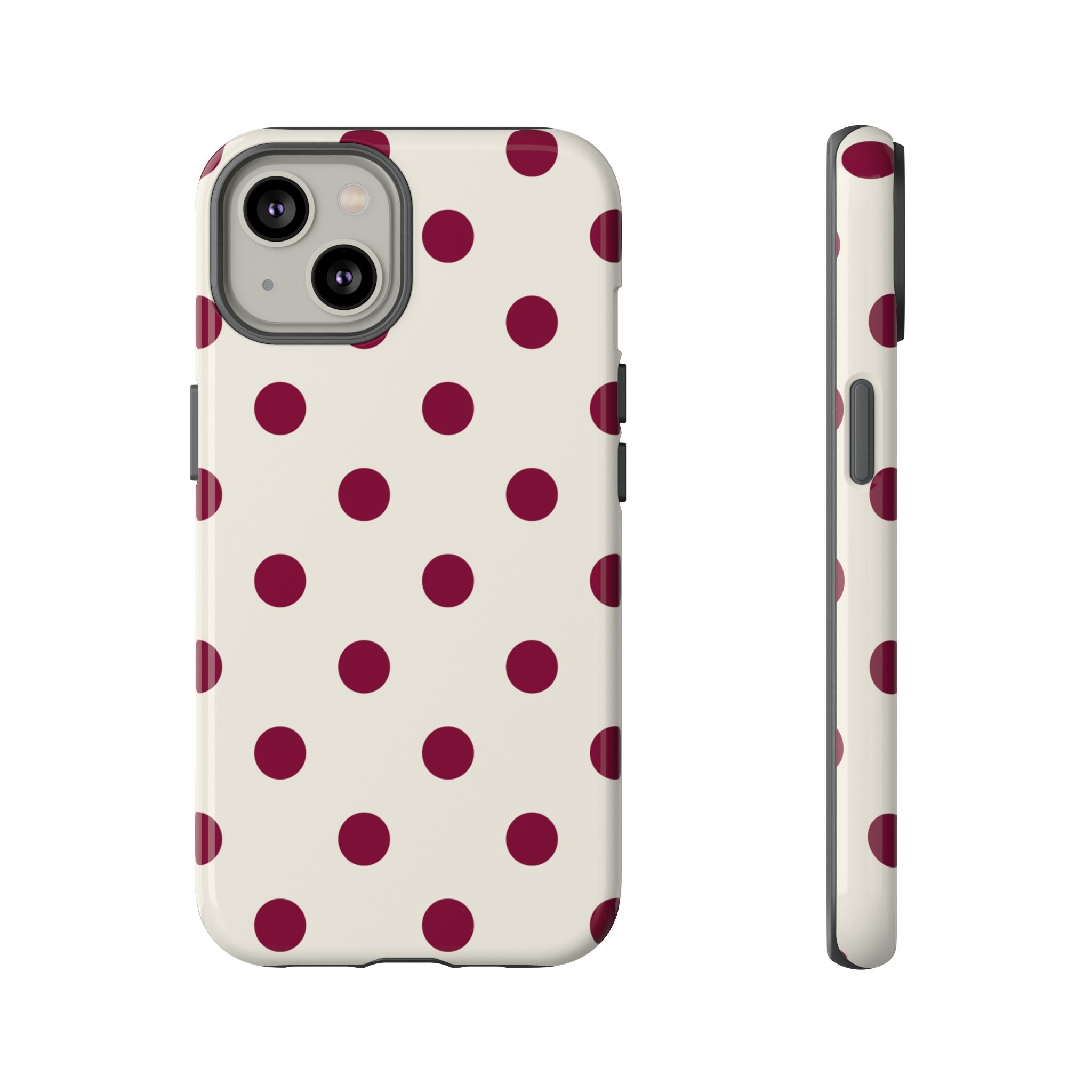 BURGUNDY POLKA DOTS