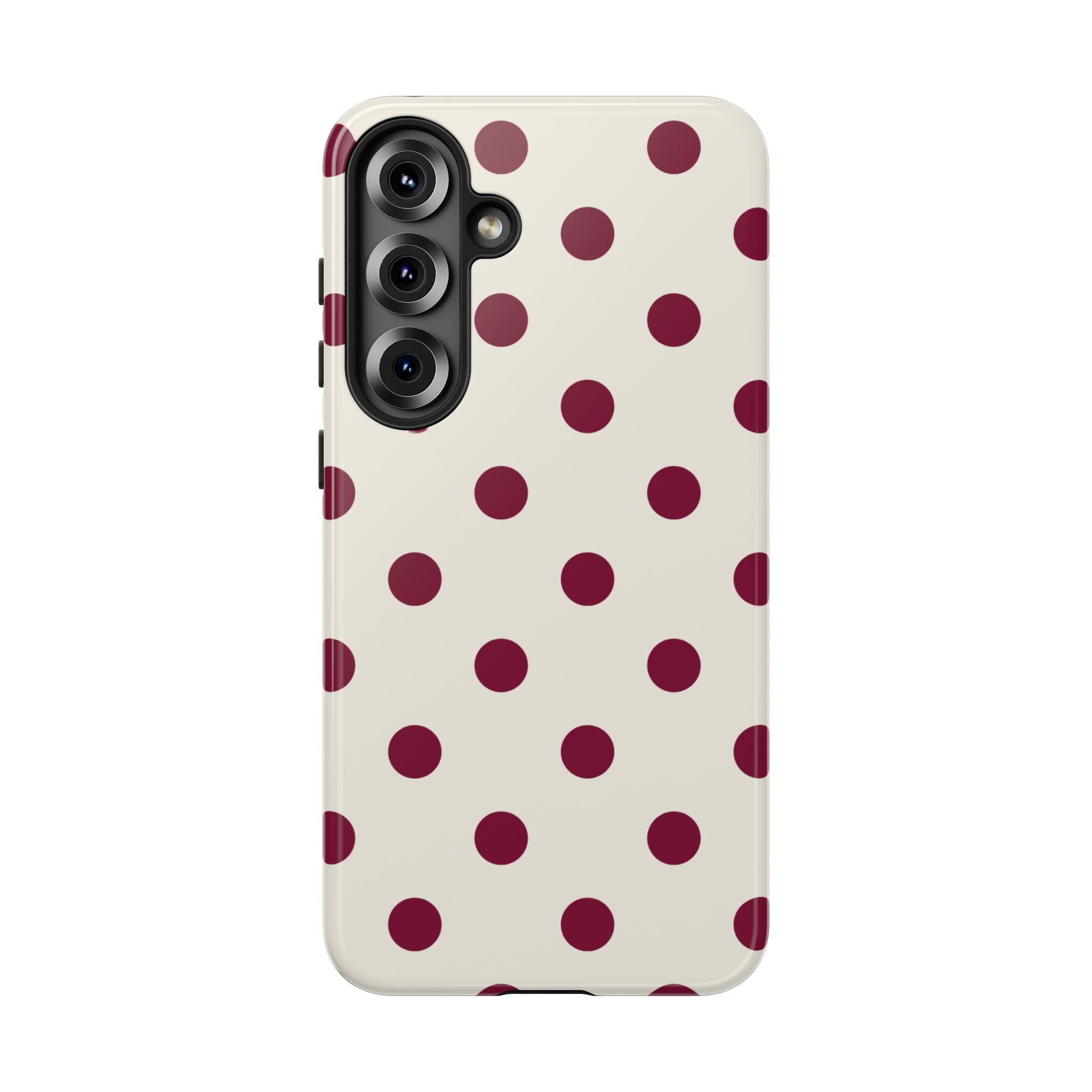 BURGUNDY POLKA DOTS
