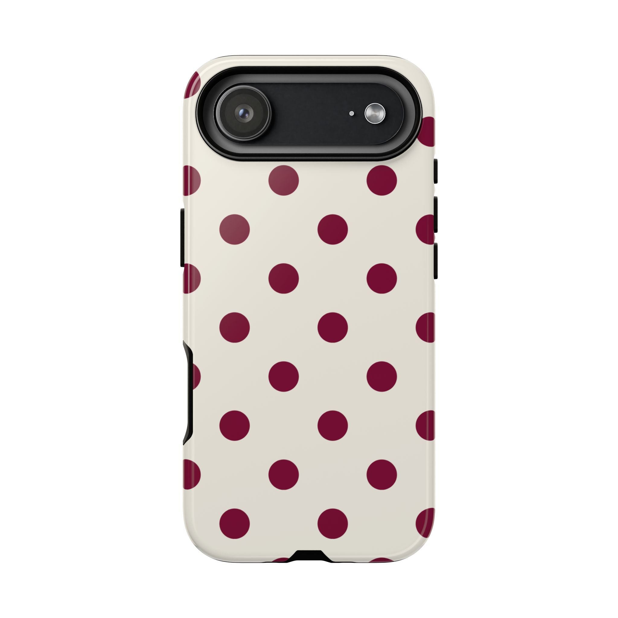BURGUNDY POLKA DOTS