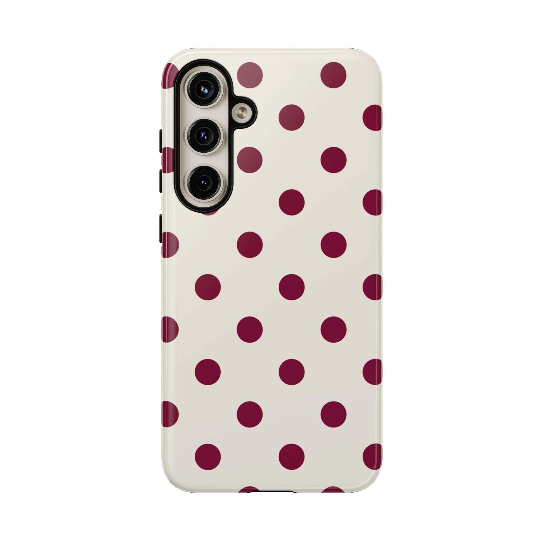BURGUNDY POLKA DOTS