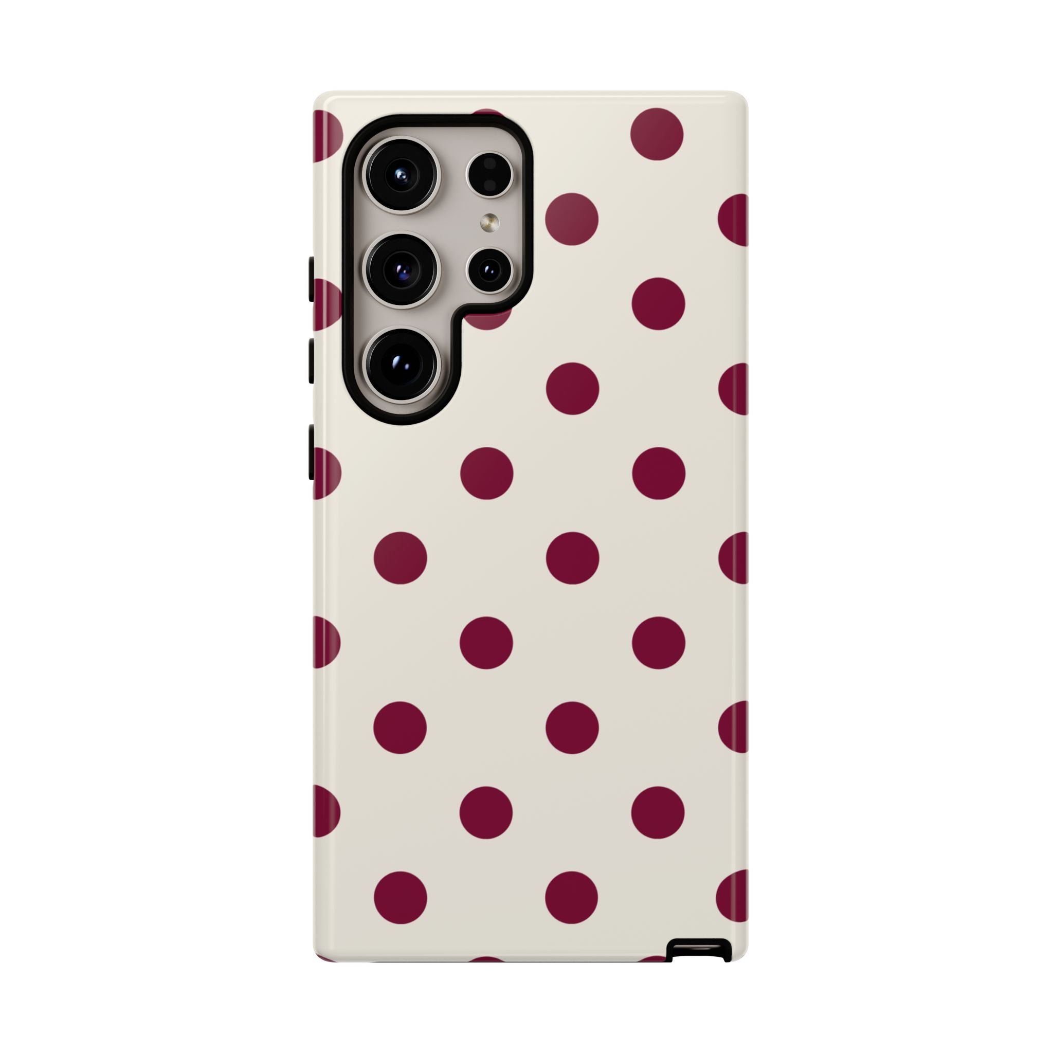 BURGUNDY POLKA DOTS