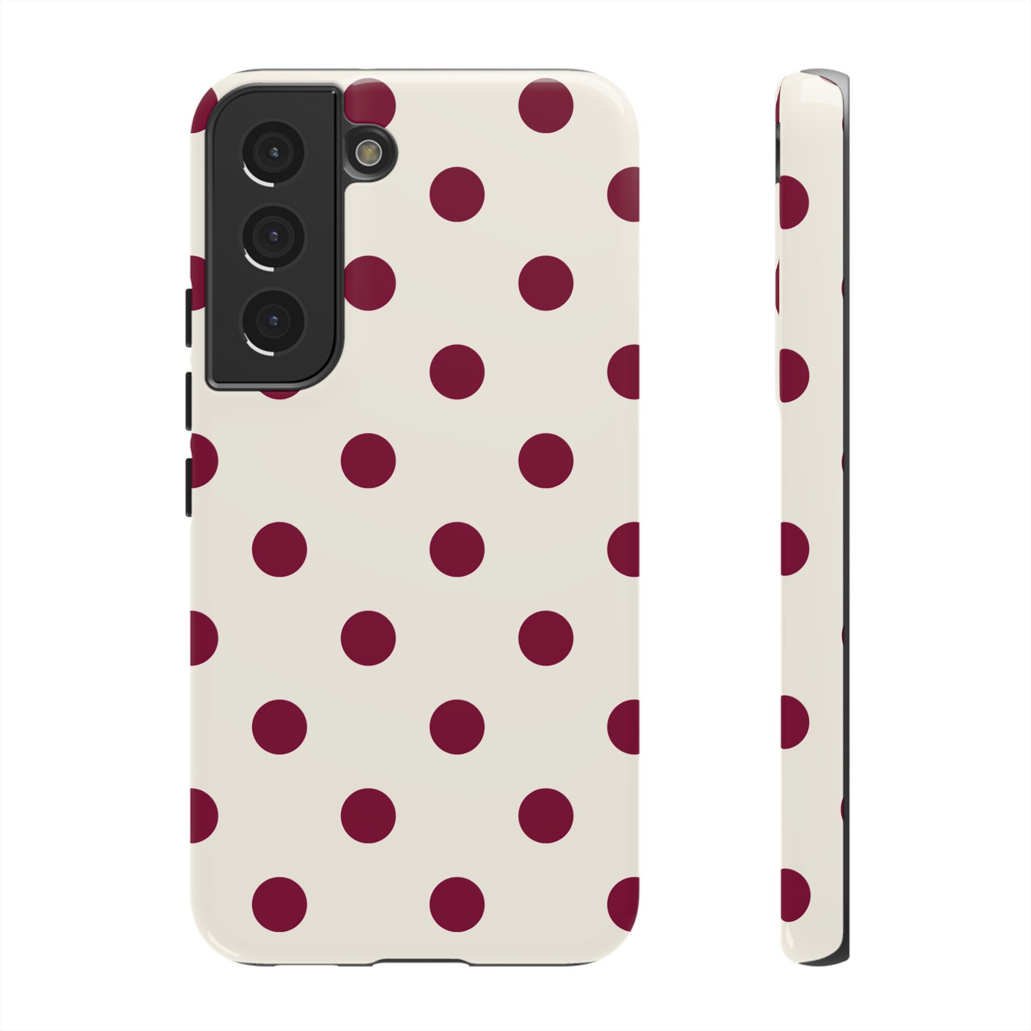 BURGUNDY POLKA DOTS