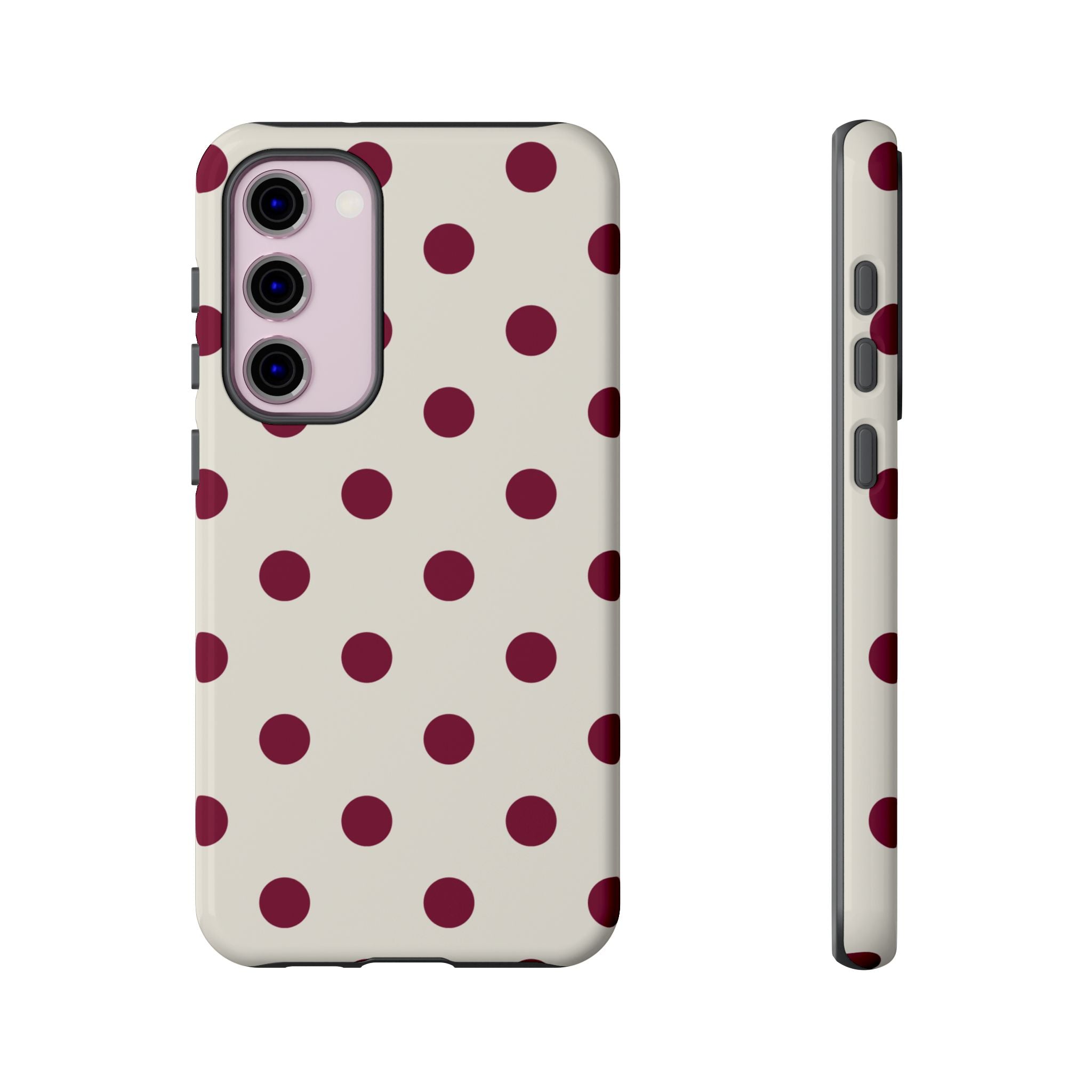 BURGUNDY POLKA DOTS
