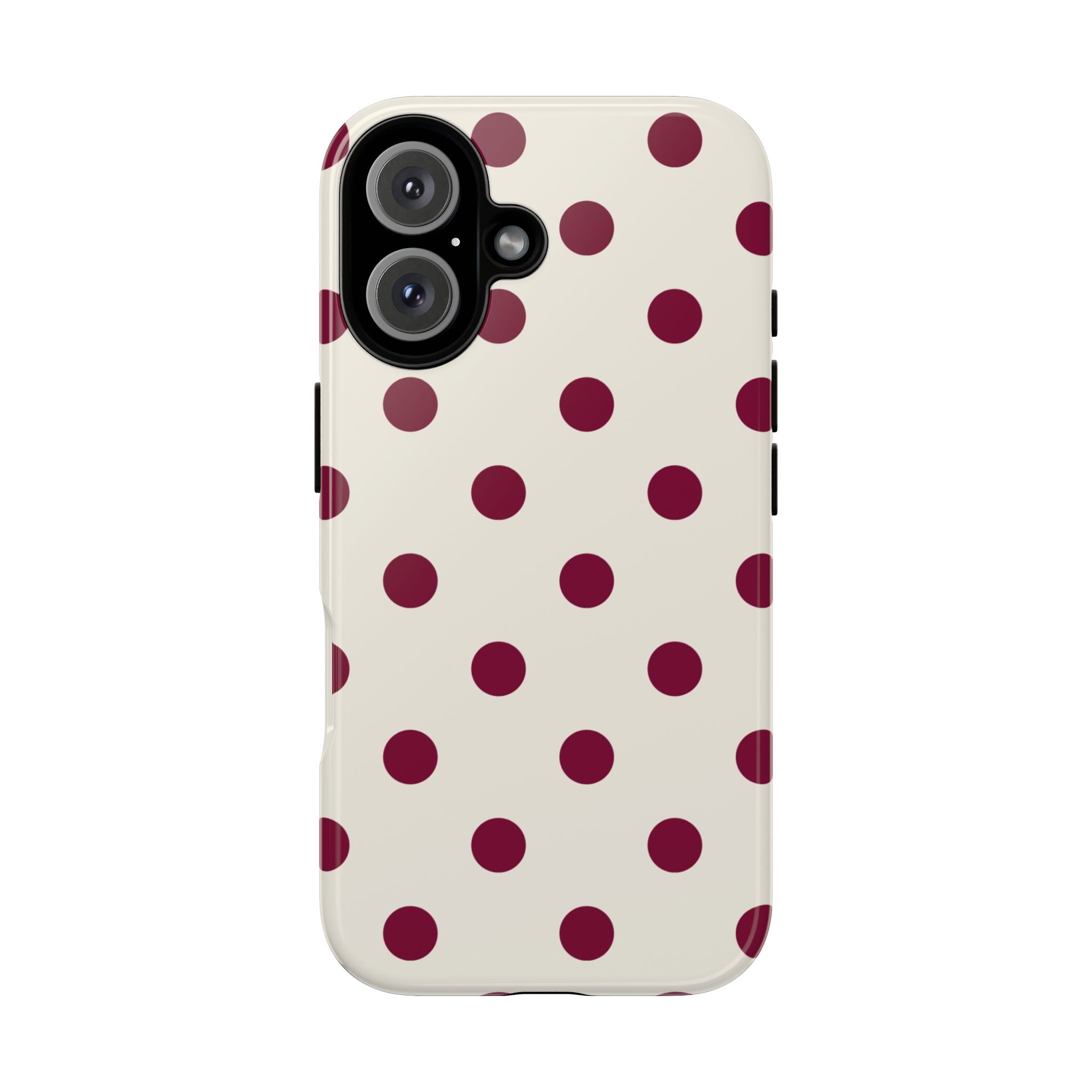 BURGUNDY POLKA DOTS