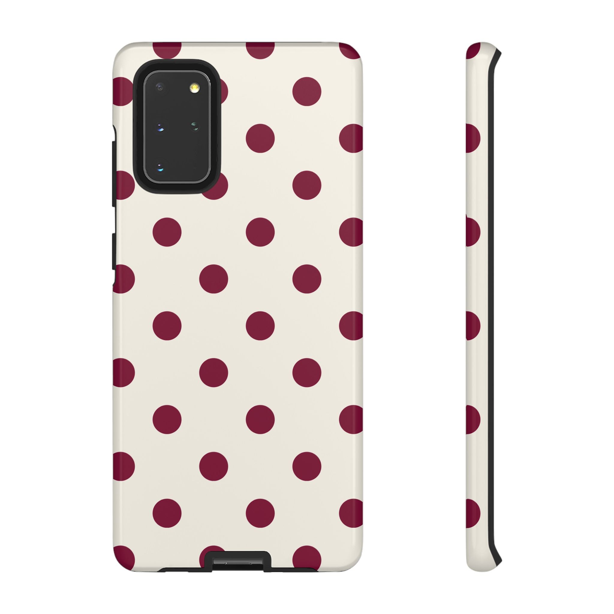 BURGUNDY POLKA DOTS