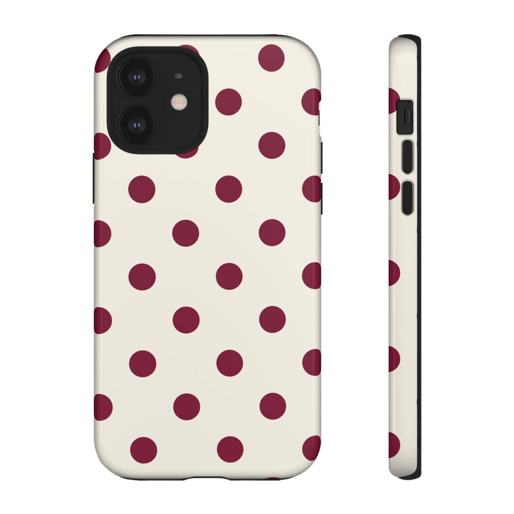 BURGUNDY POLKA DOTS