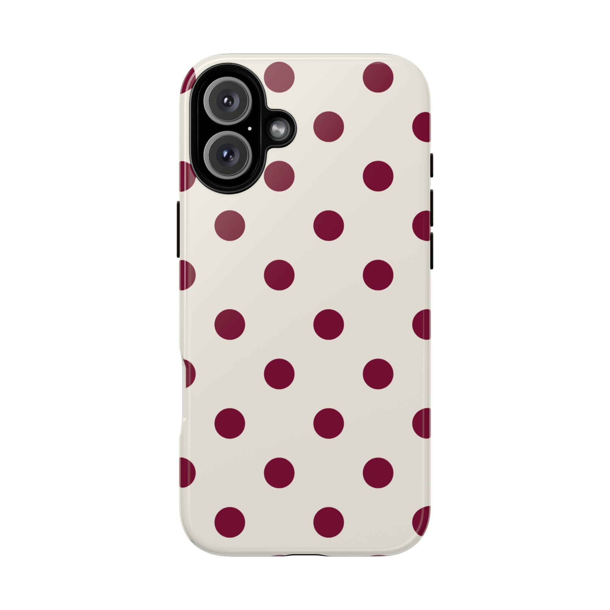 BURGUNDY POLKA DOTS