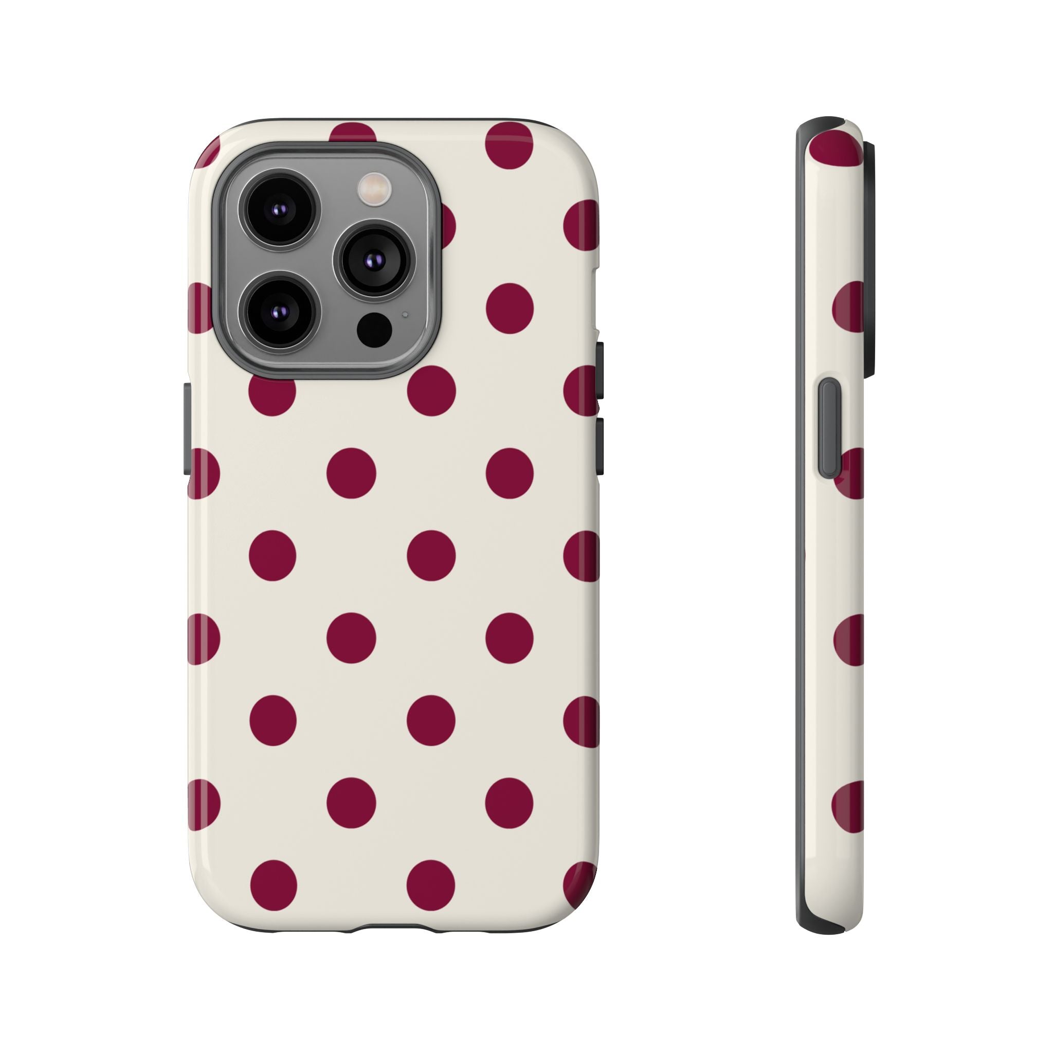 BURGUNDY POLKA DOTS