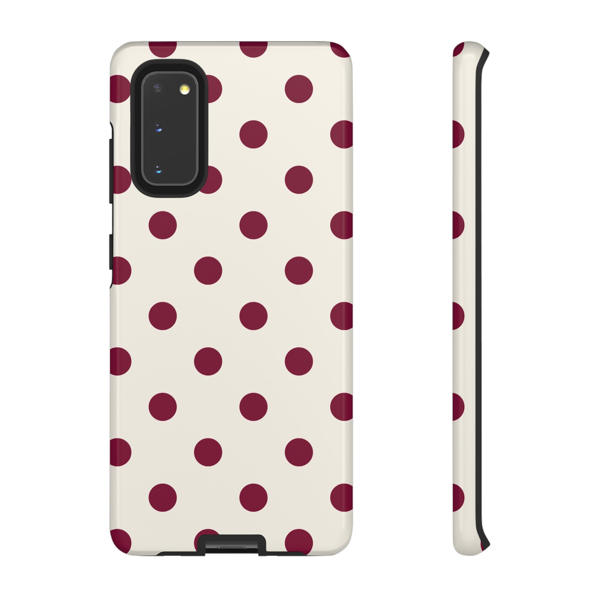 BURGUNDY POLKA DOTS