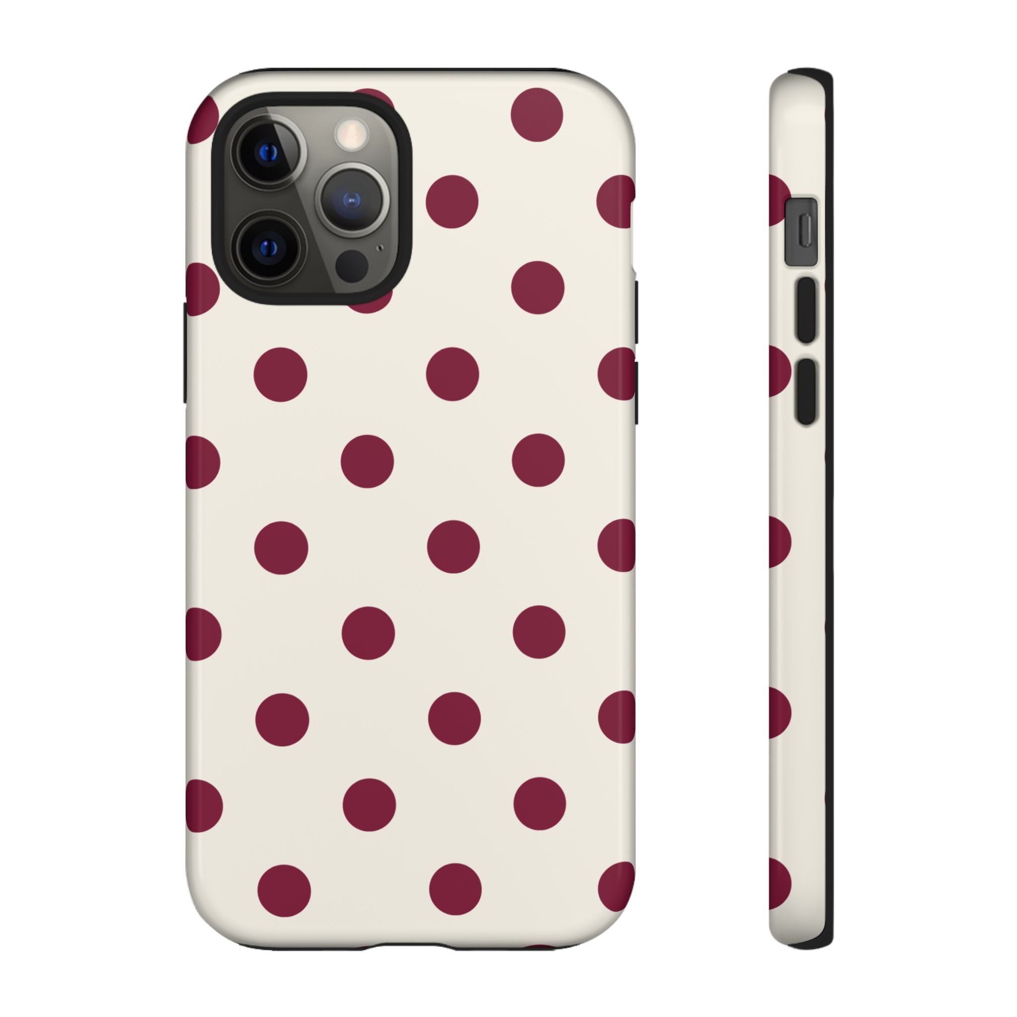 BURGUNDY POLKA DOTS
