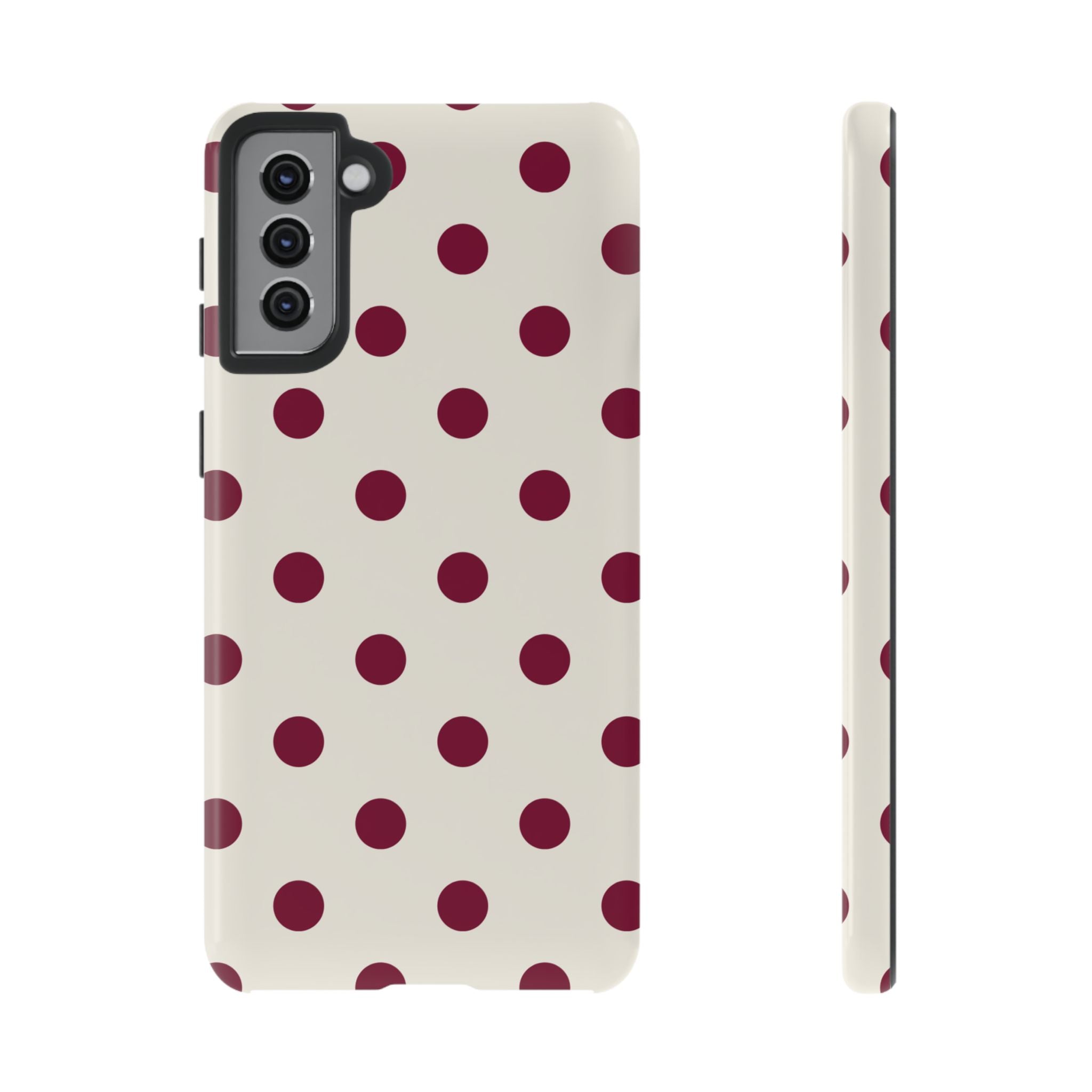 BURGUNDY POLKA DOTS