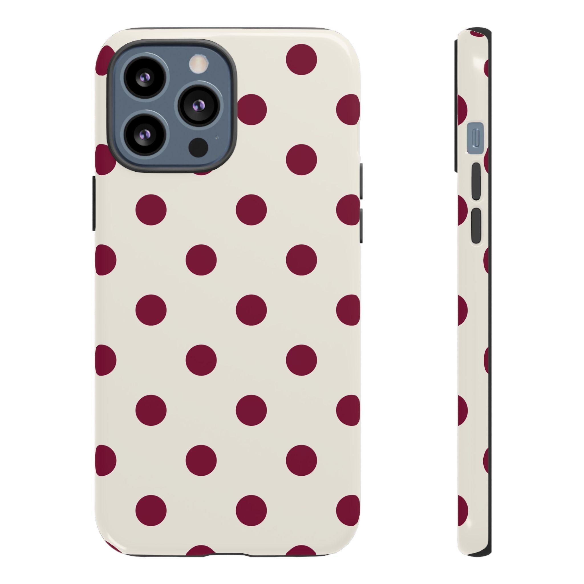 BURGUNDY POLKA DOTS