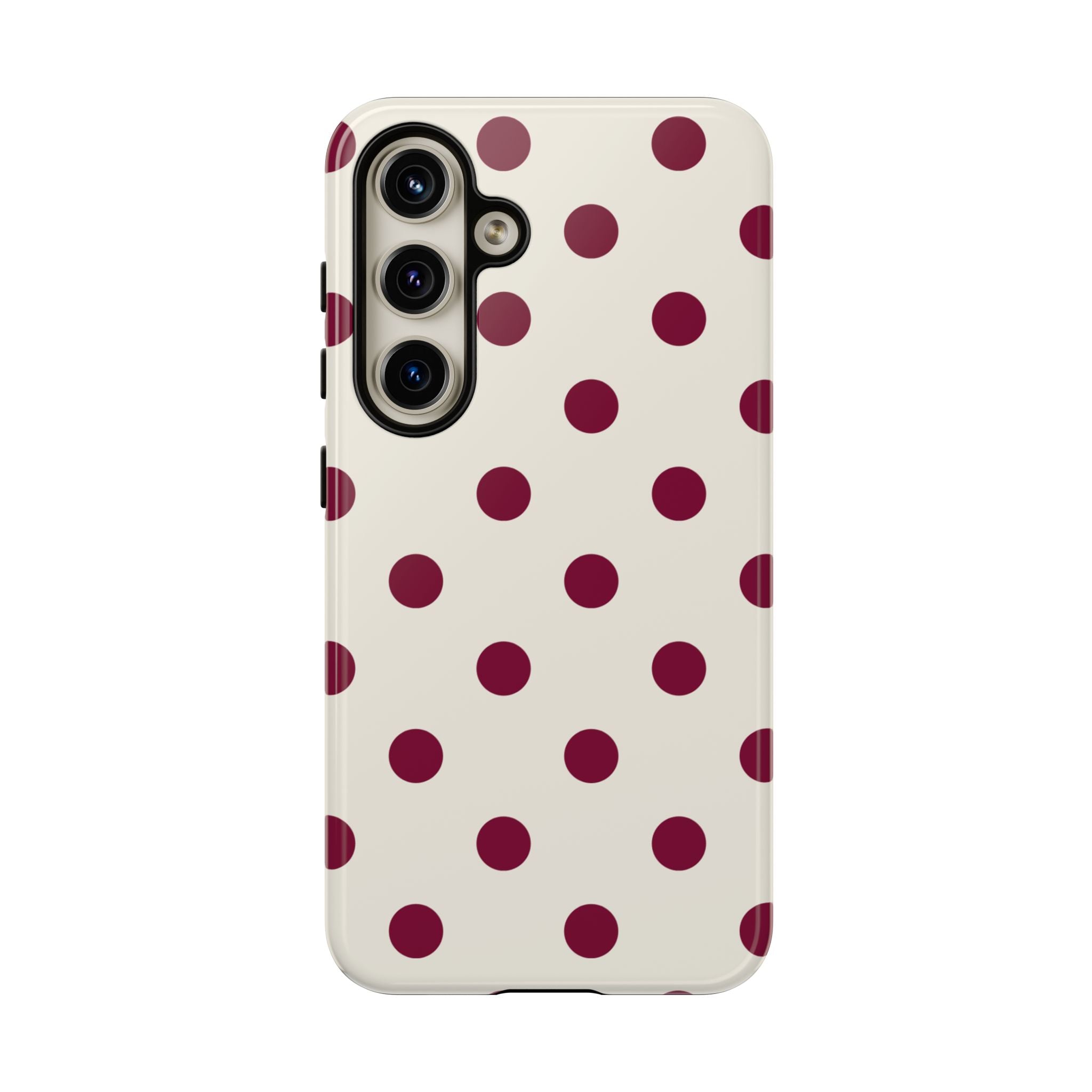 BURGUNDY POLKA DOTS