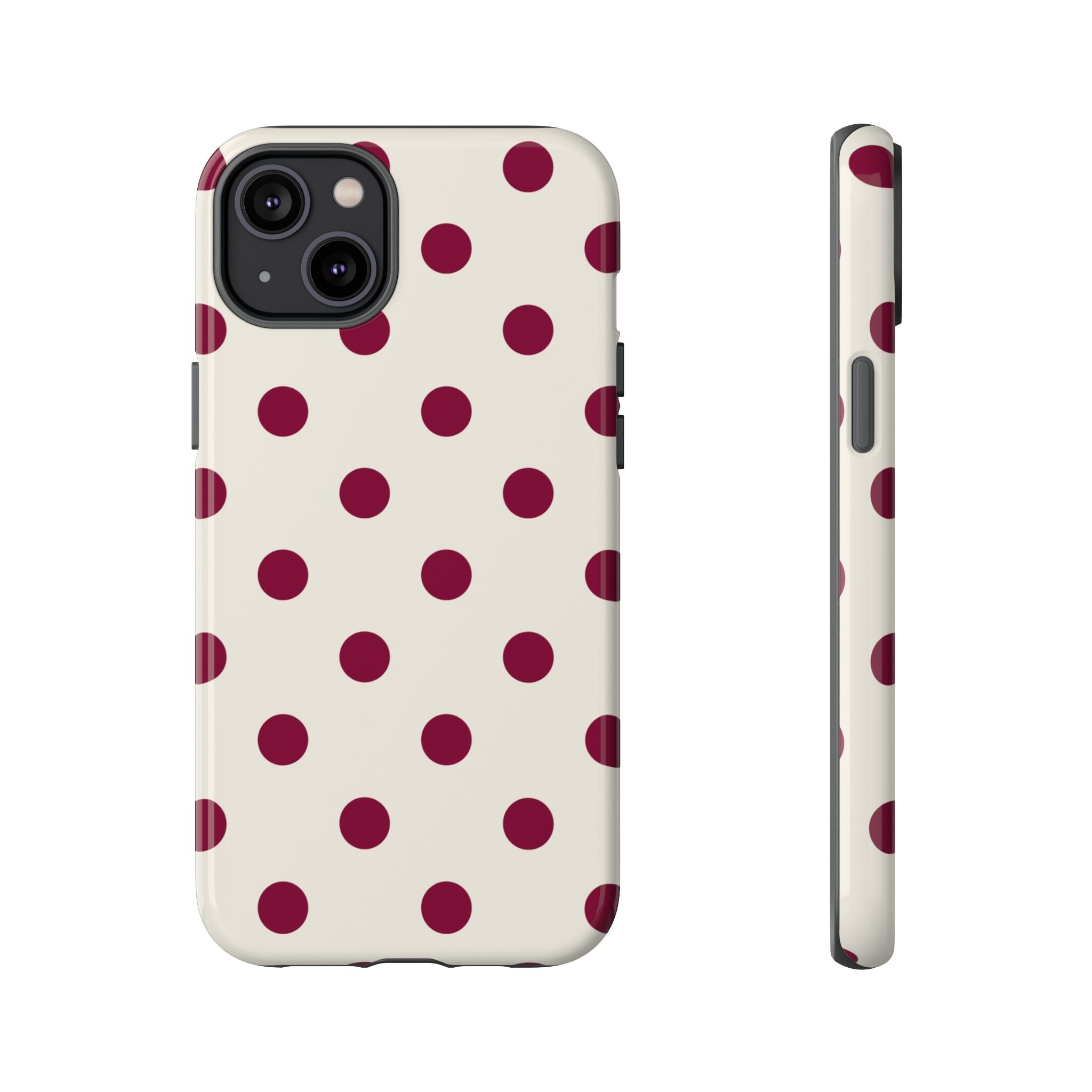 BURGUNDY POLKA DOTS