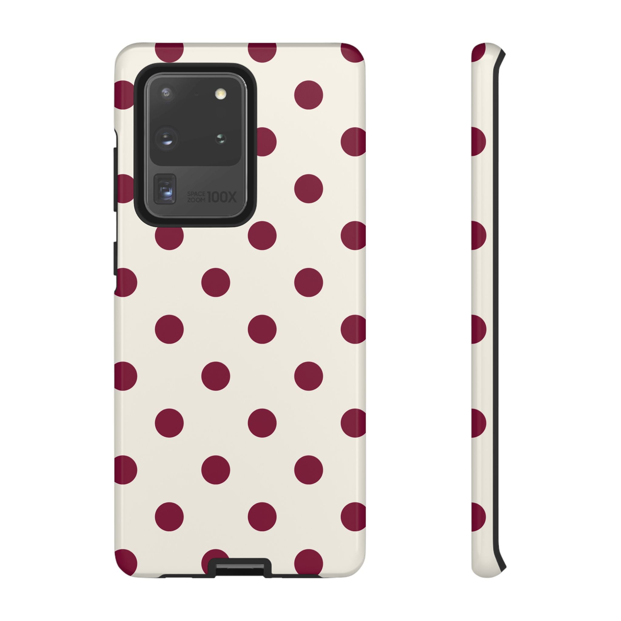 BURGUNDY POLKA DOTS