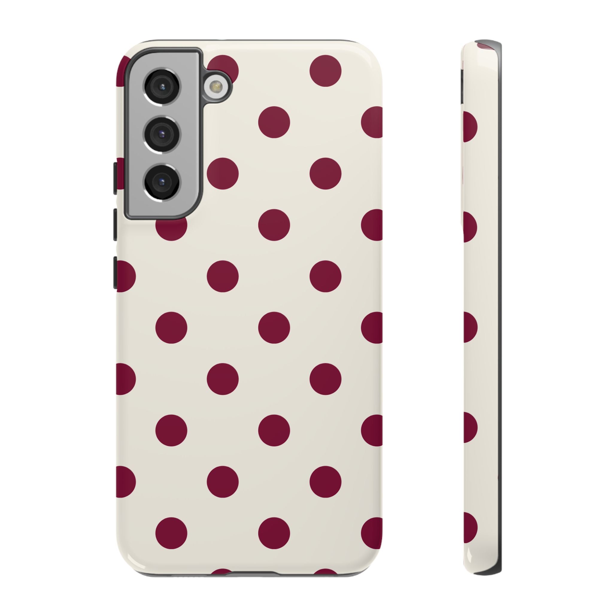 BURGUNDY POLKA DOTS