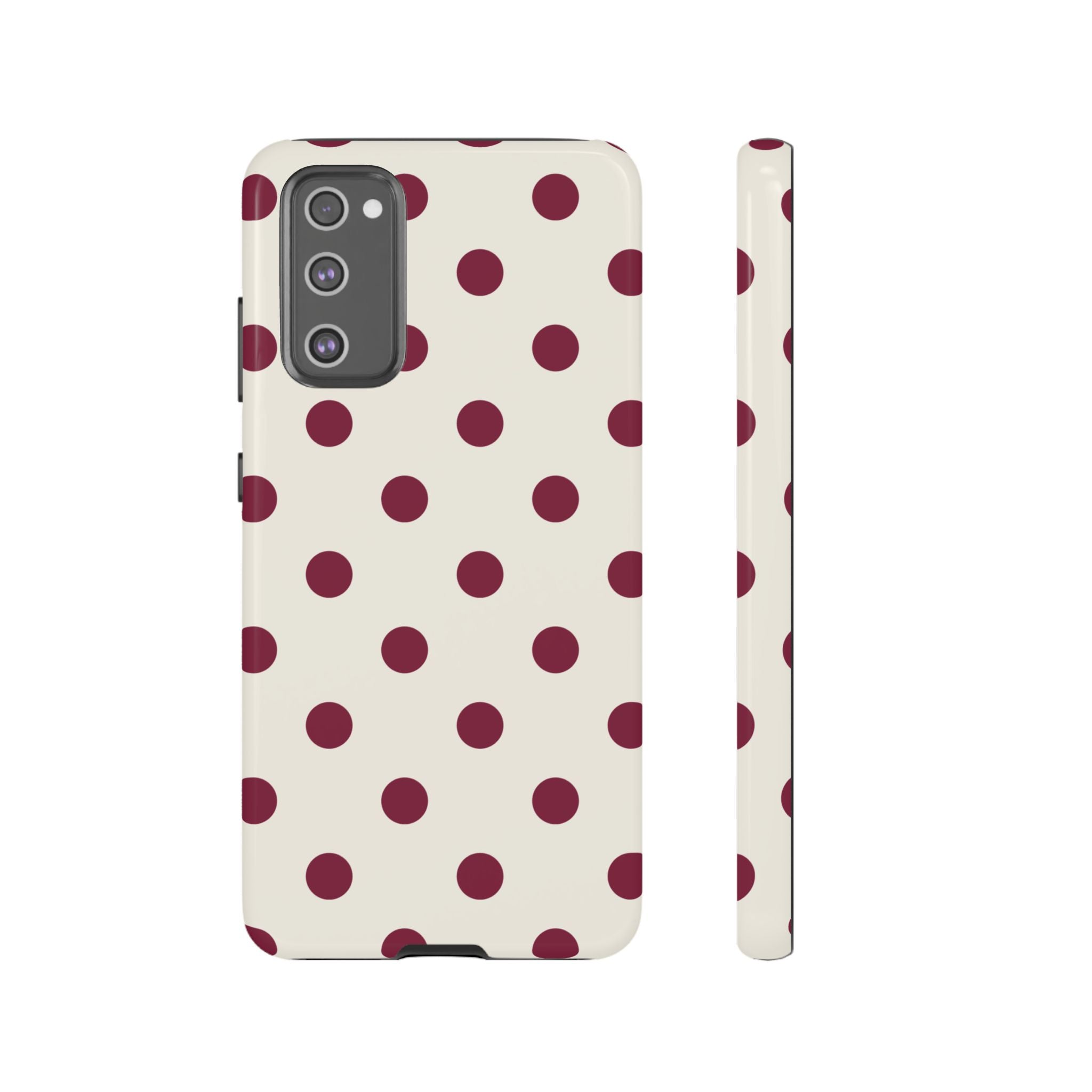 BURGUNDY POLKA DOTS