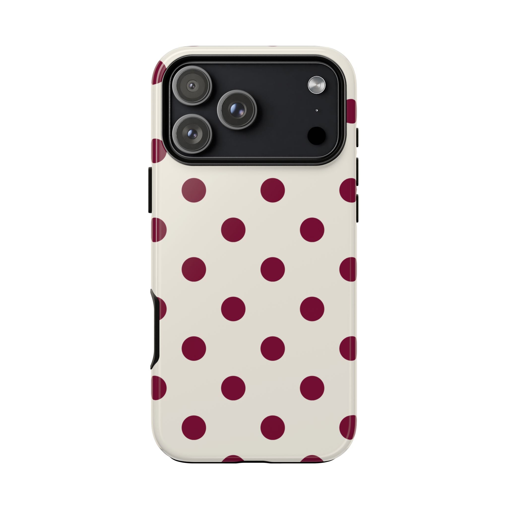 BURGUNDY POLKA DOTS