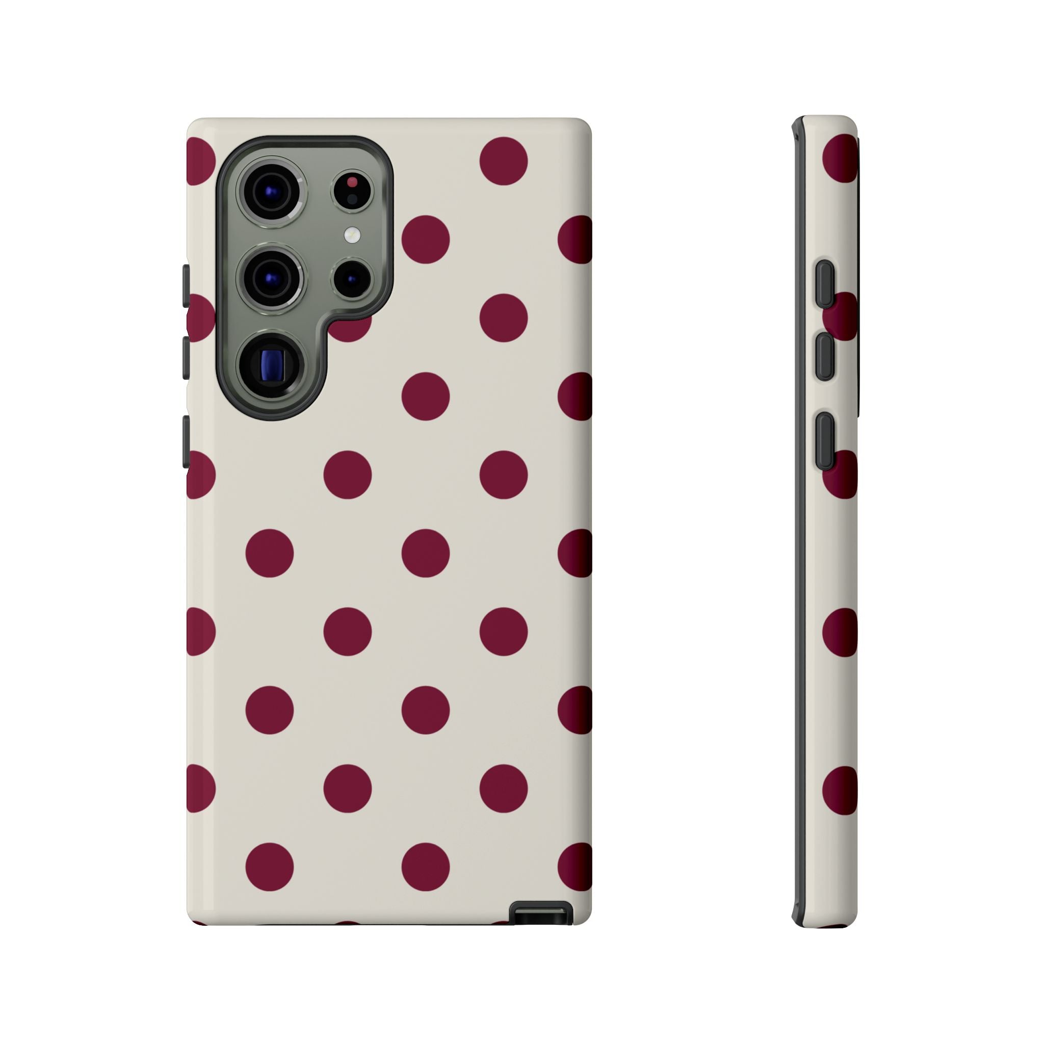 BURGUNDY POLKA DOTS