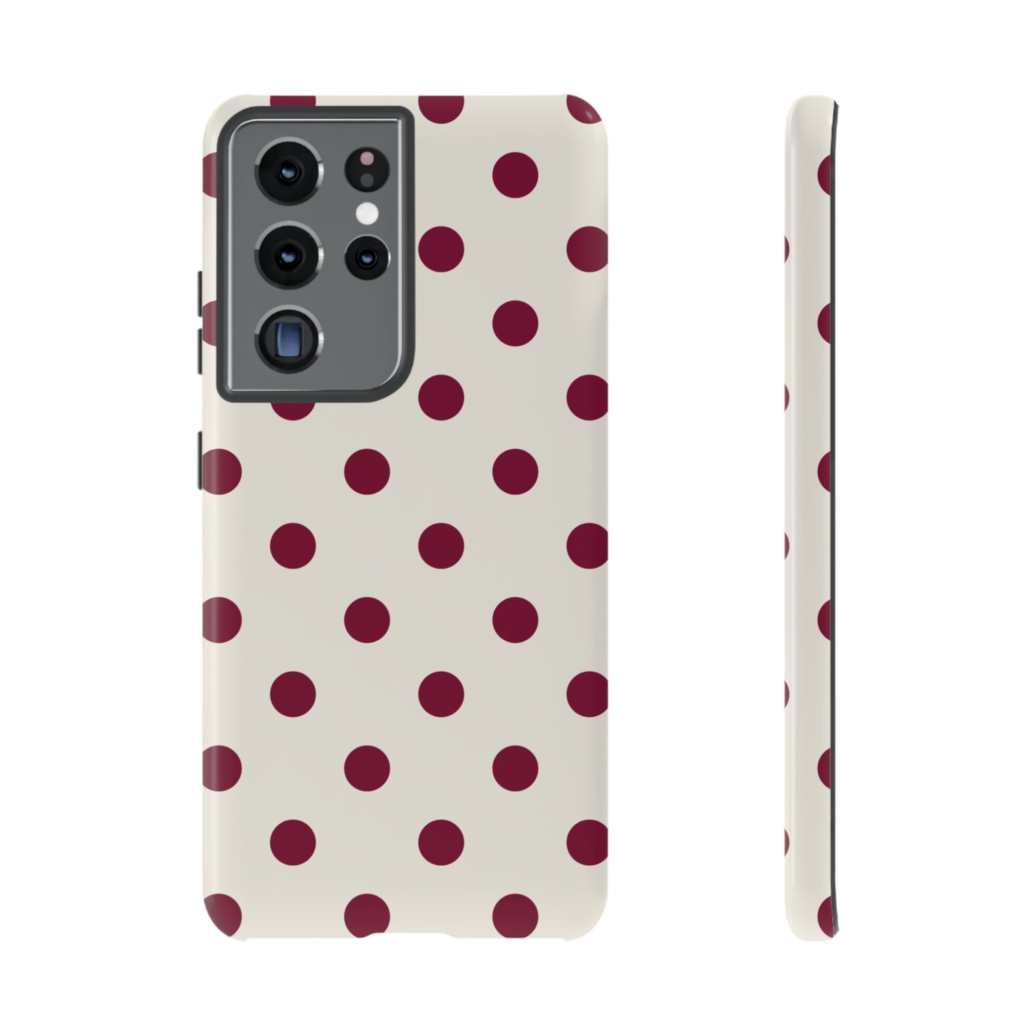 BURGUNDY POLKA DOTS