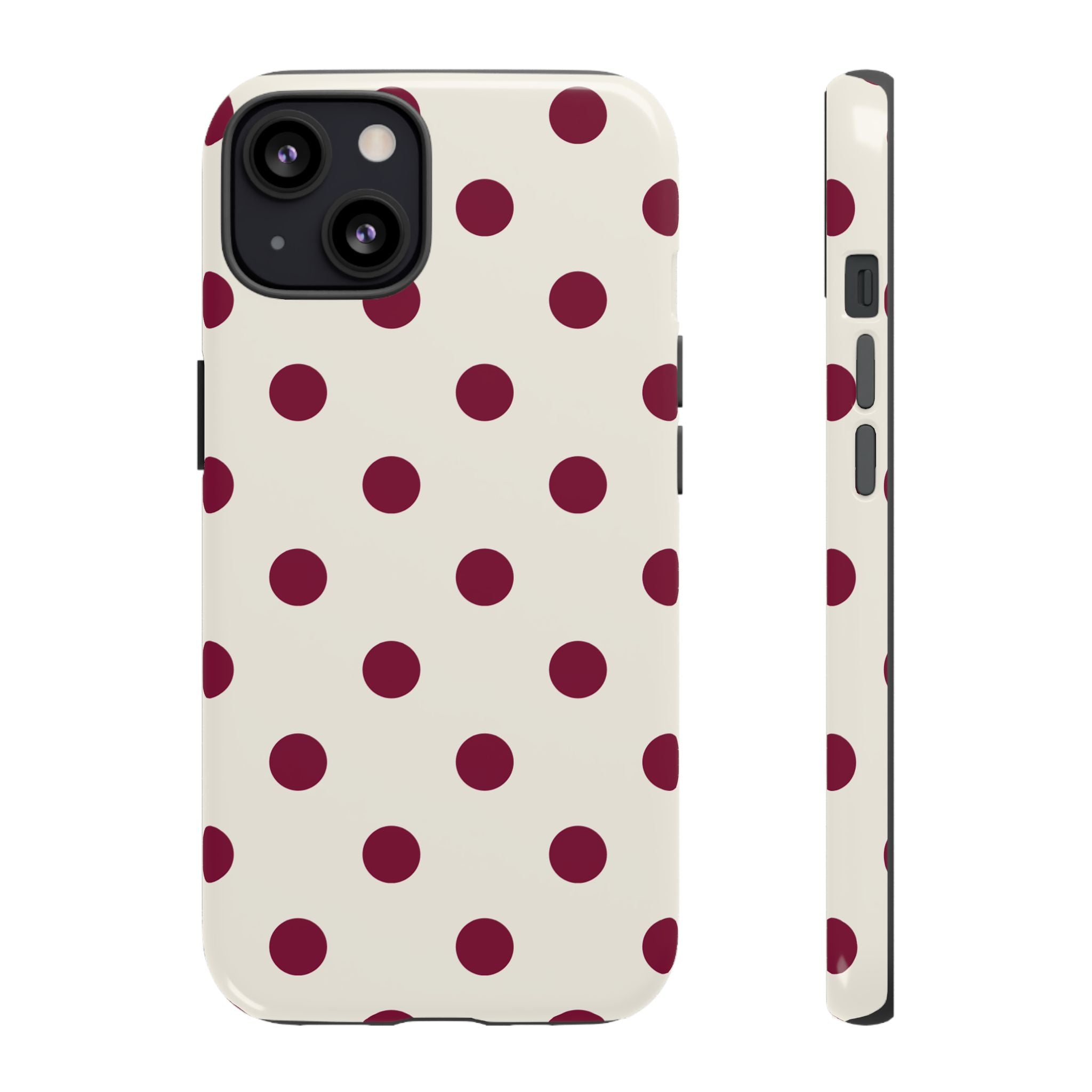 BURGUNDY POLKA DOTS