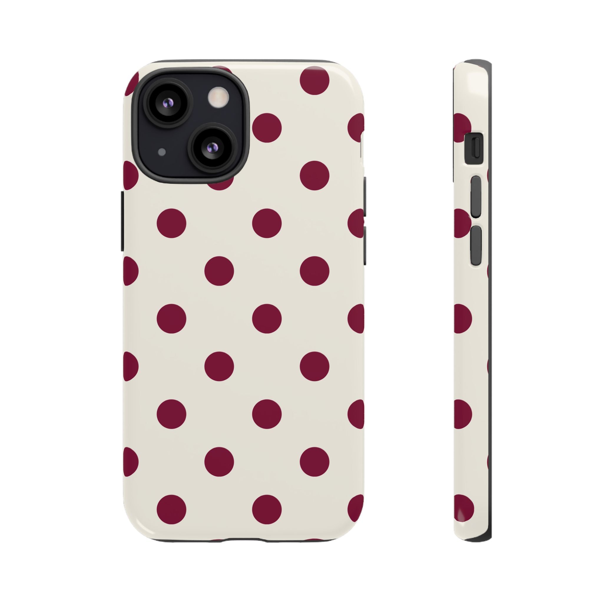 BURGUNDY POLKA DOTS
