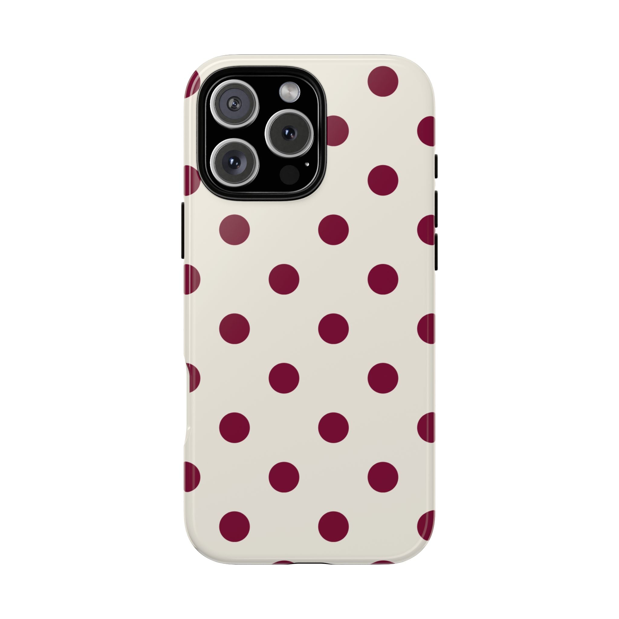 BURGUNDY POLKA DOTS