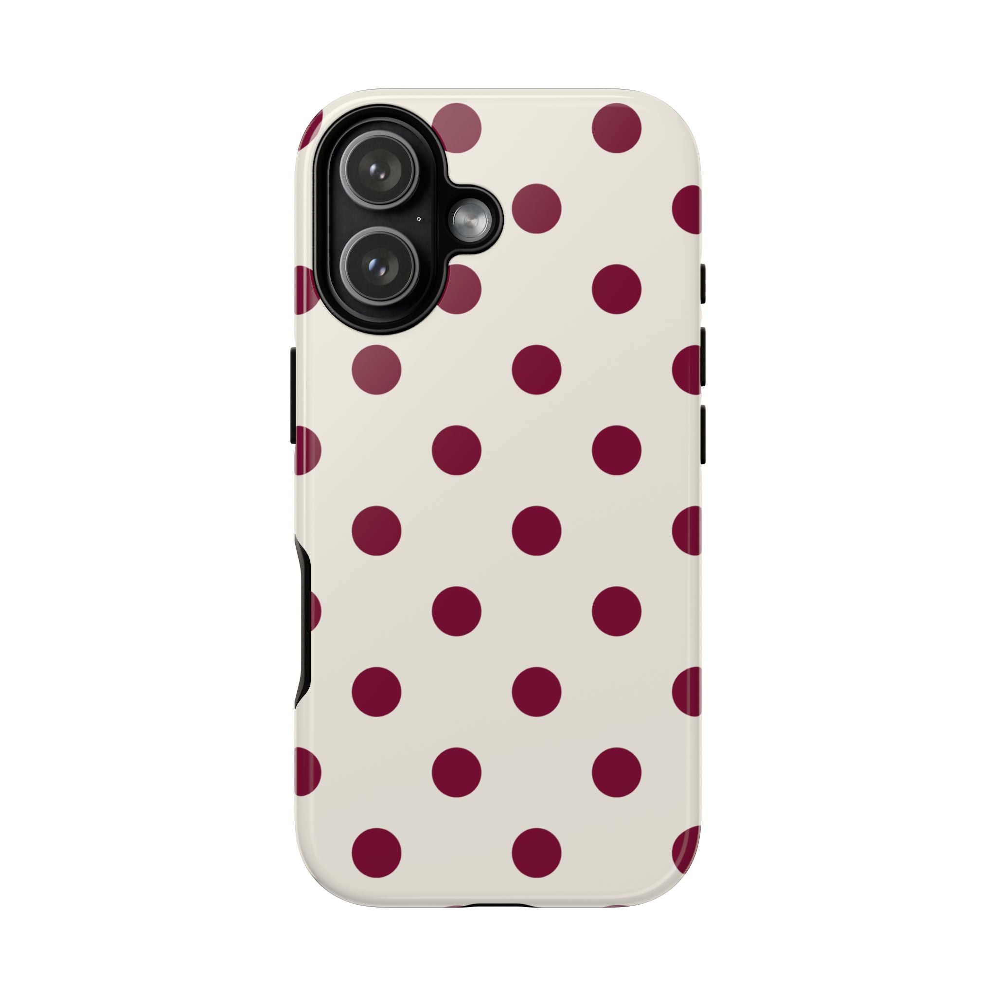 BURGUNDY POLKA DOTS