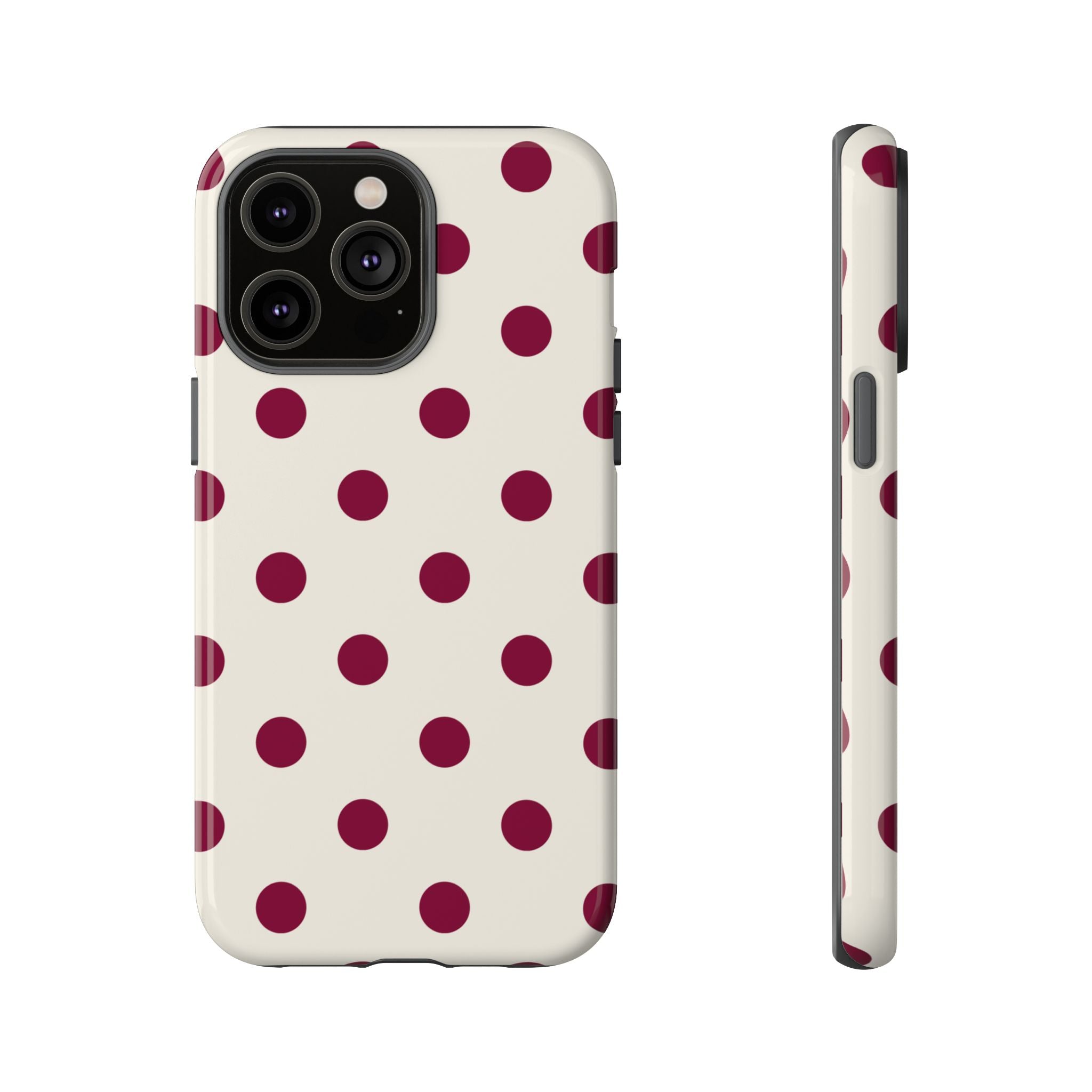 BURGUNDY POLKA DOTS
