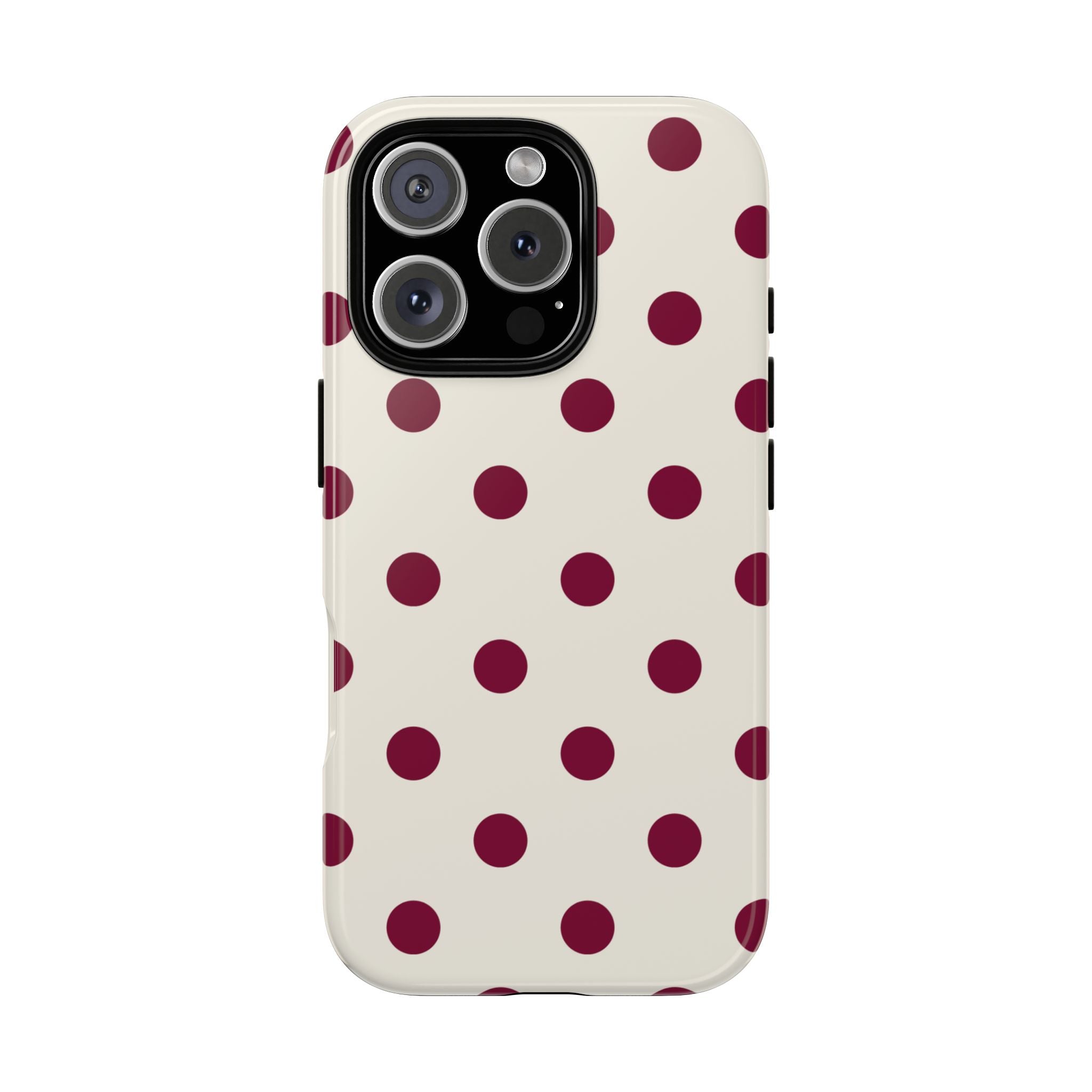 BURGUNDY POLKA DOTS